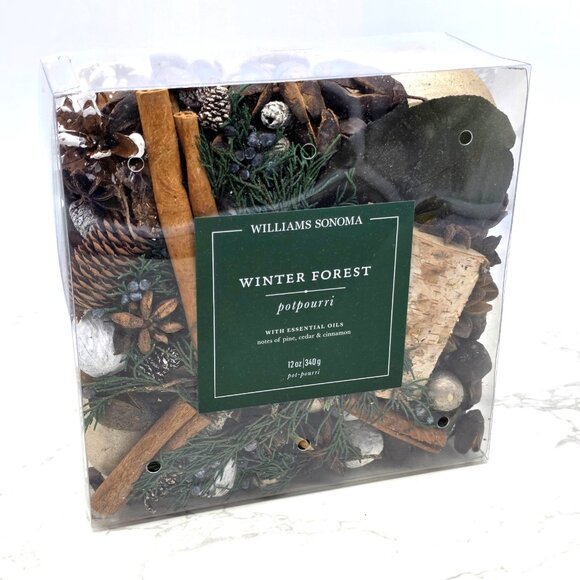 WILLIAMS SONOMA Winter Forest Potpourri 12 oz Essential Oils Pine Cedar Cinnamon - Picture 1 of 6